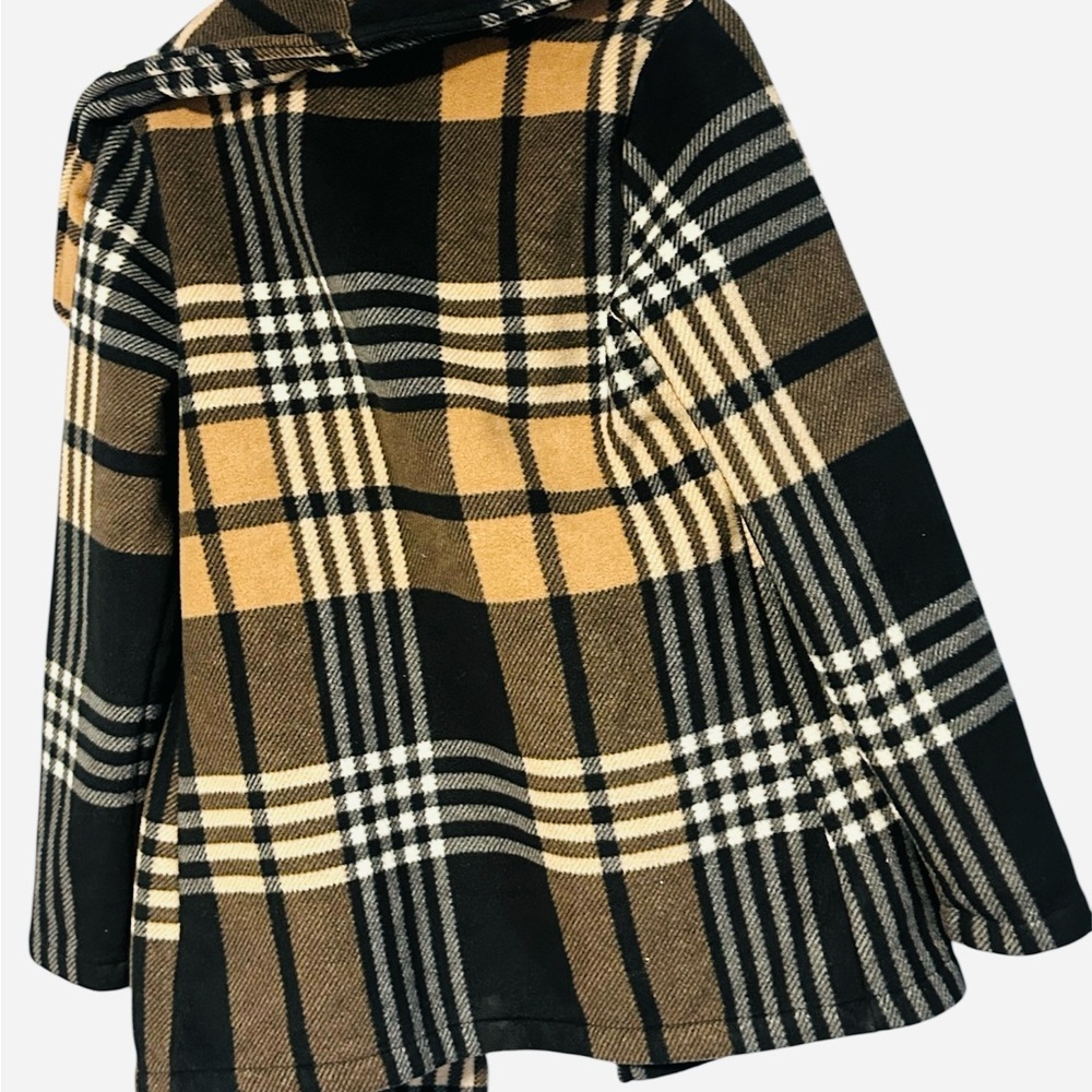 Plaid Women's Jacket in Black and Tan